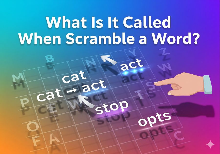 What Is It Called When You Scramble a Word to Make Another?